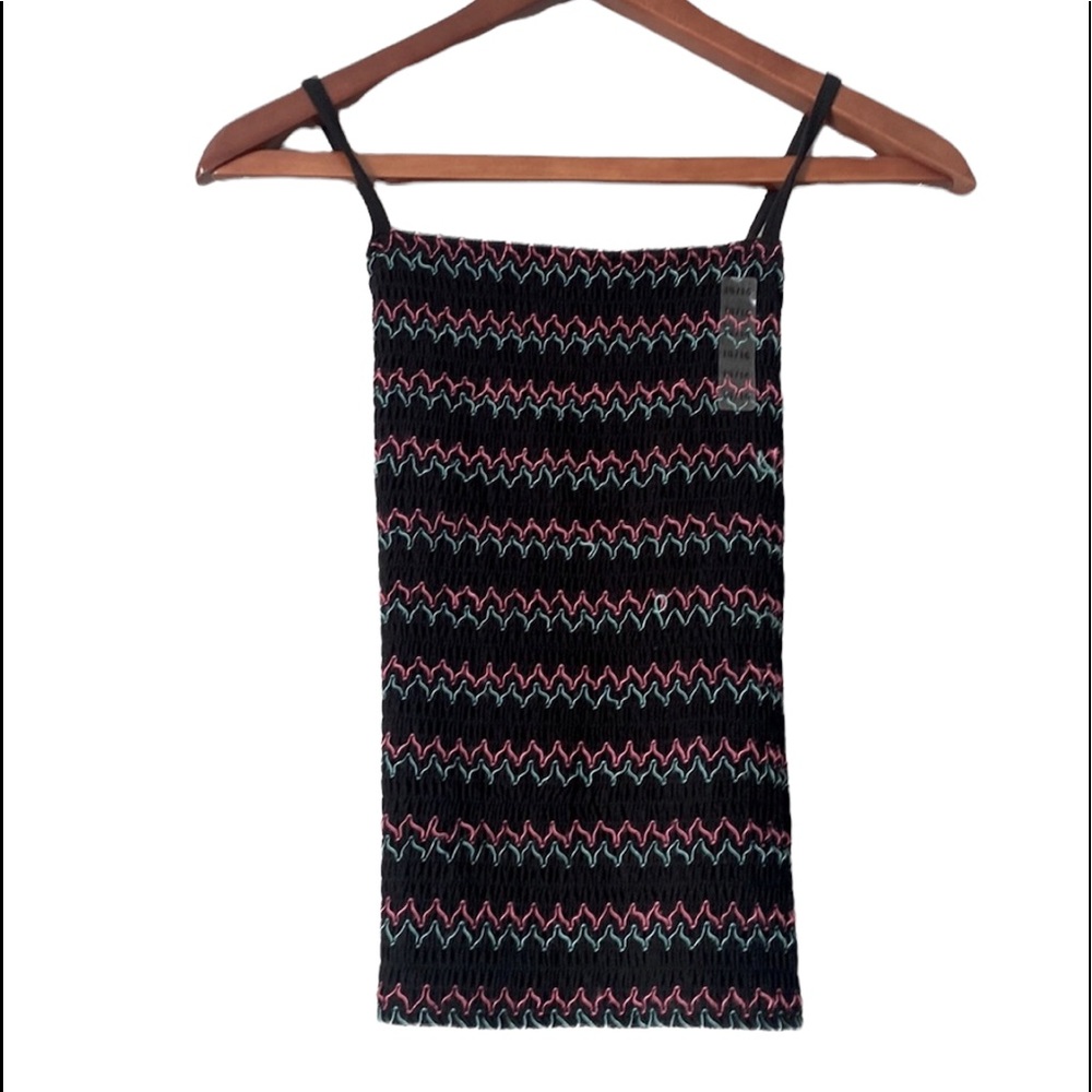 Girls’ Justice Black Smocked Tank Top